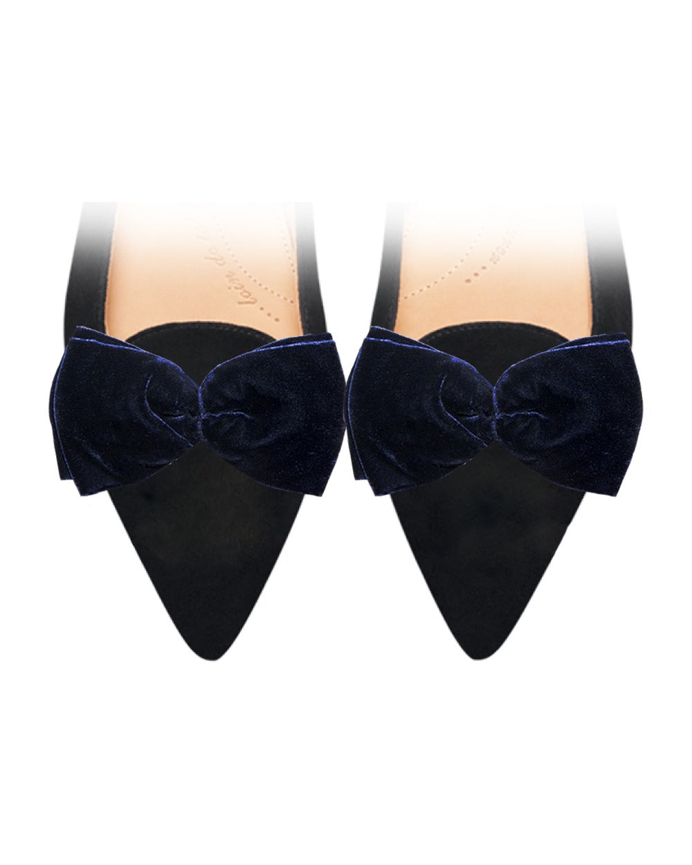 Noeuds Velours Bleu Marine sur chaussure