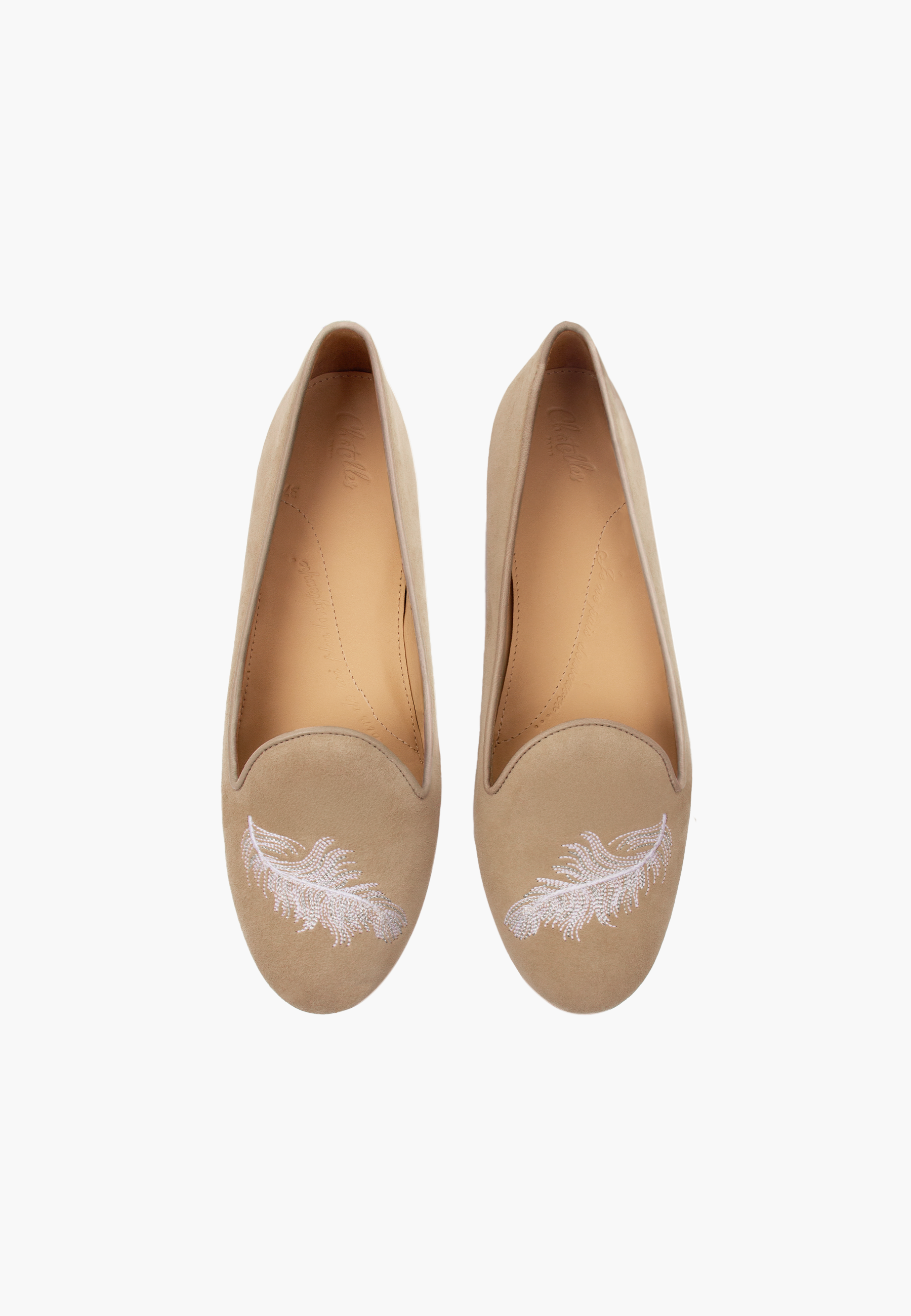 Slippers François Feather Camel