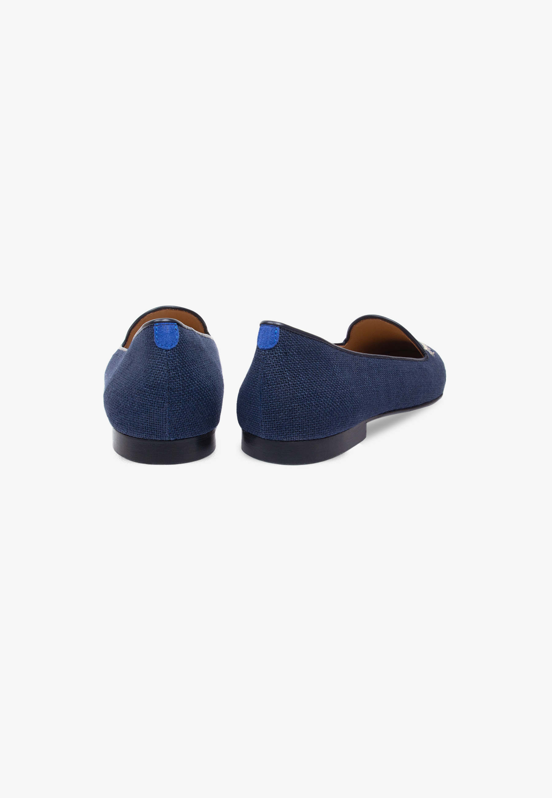 Slippers François Feather Canvas Navy