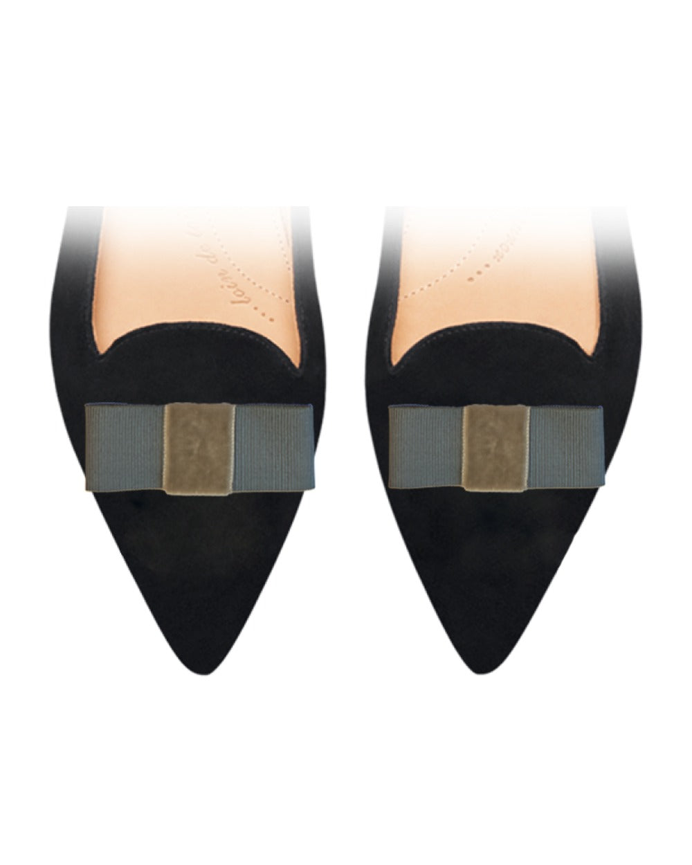 Mini Bow Taupe sur chaussure