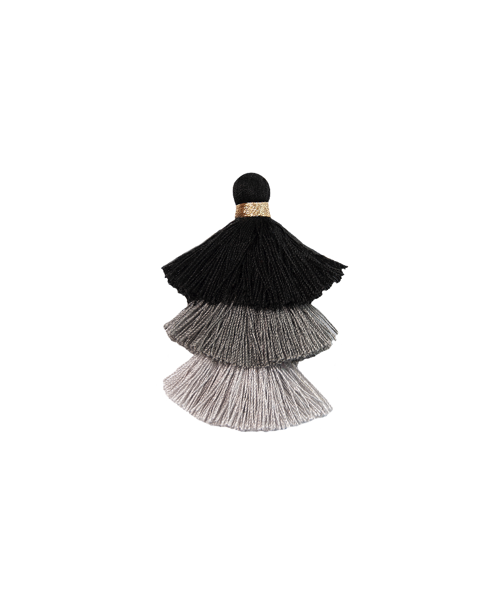 Triple Pompons Black