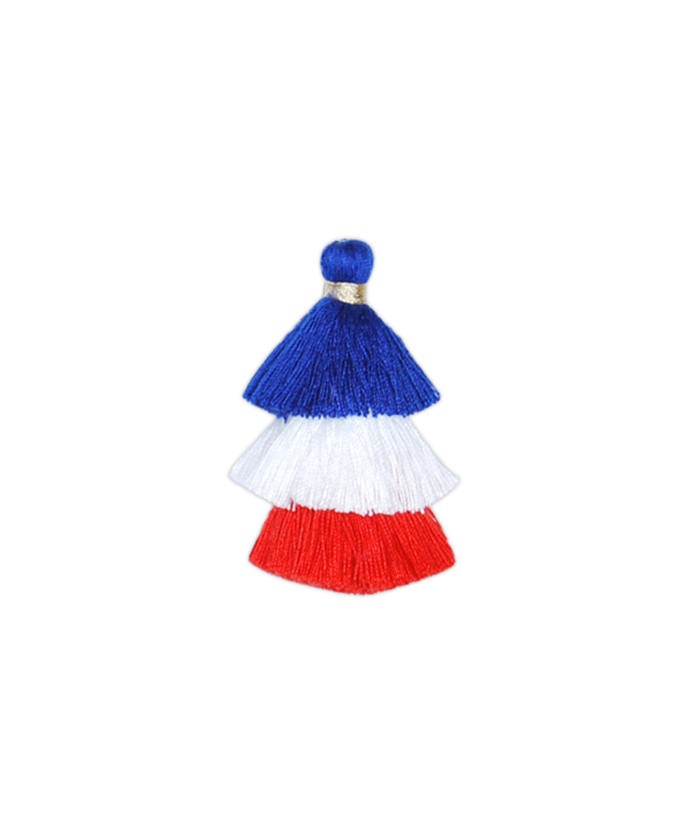 Triple Pompons Drapeau Français